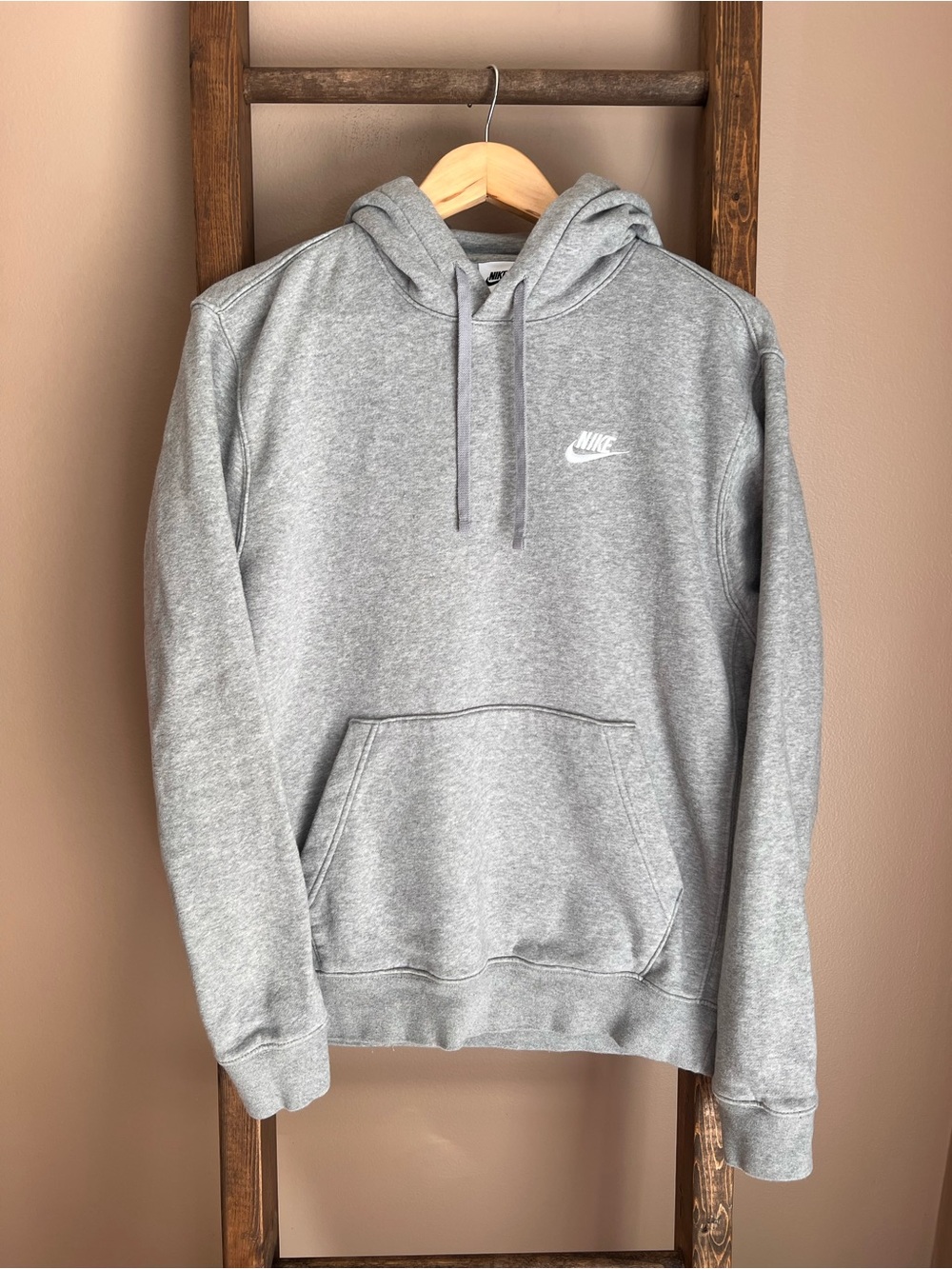 Nike Light Grey Logo Pullover Hoodie
